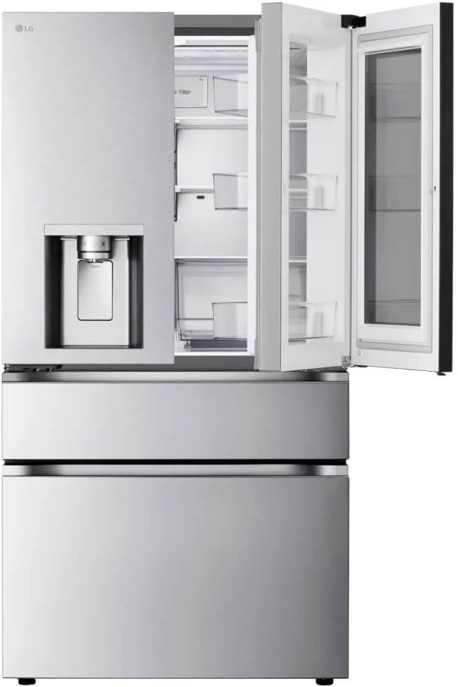 LG 29 cu. ft. Smart MyColor InstaView Standard-Depth MAX 4-Door French Door Refrigerator in Stainless Steel LF29S8365S - Image 9