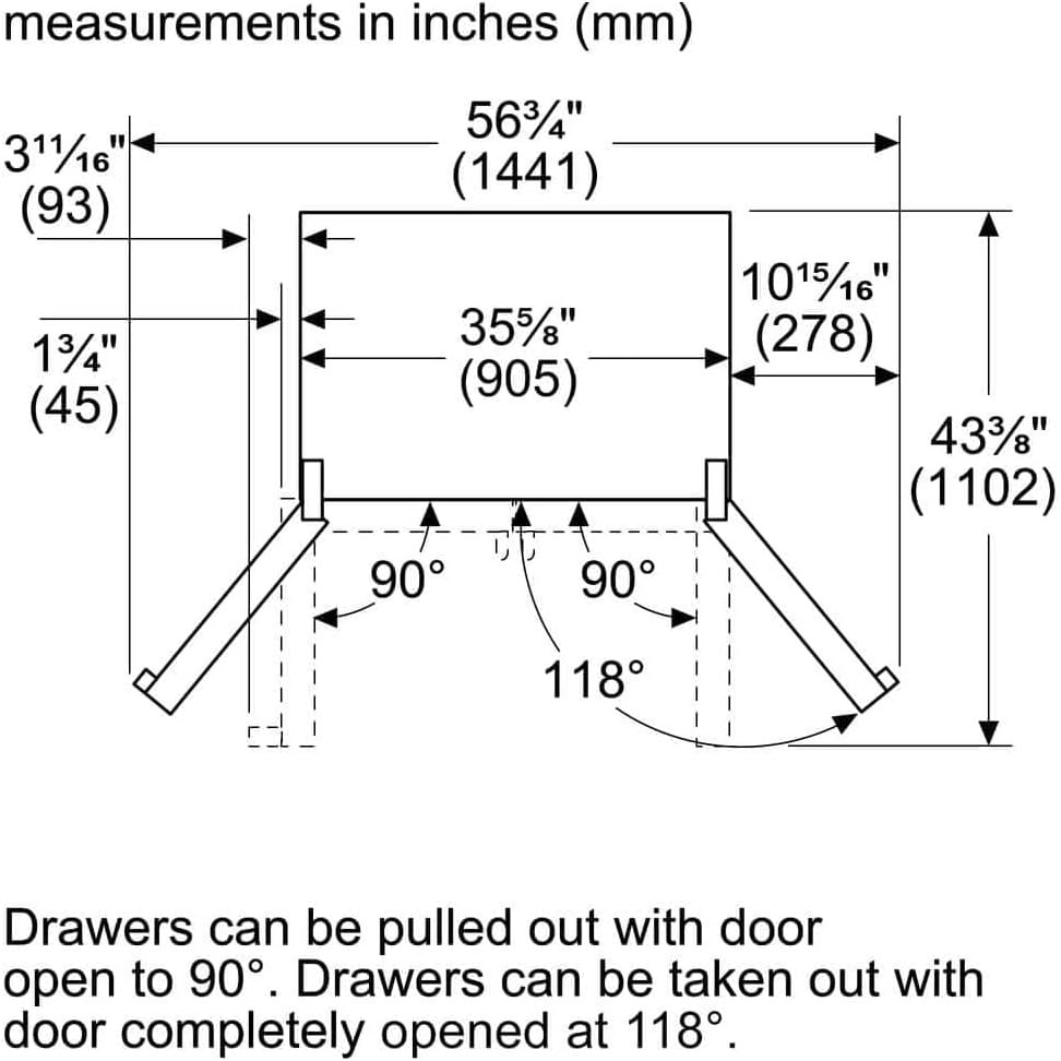Bosch 800 Series B36CL80SNS 36 Inch Smart Freestanding Counter Depth 4 Door French Door Refrigerator with 20.5 cu. ft. Total Capacity in Stainless Steel (Bar Handle) - Image 8