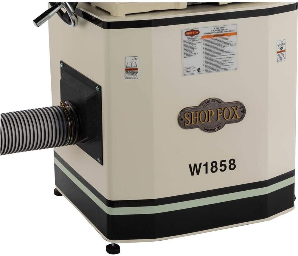 Shop Fox W1858 8" x 72" Dovetail Jointer with Helical Cutterhead & Mobile Base - Image 9