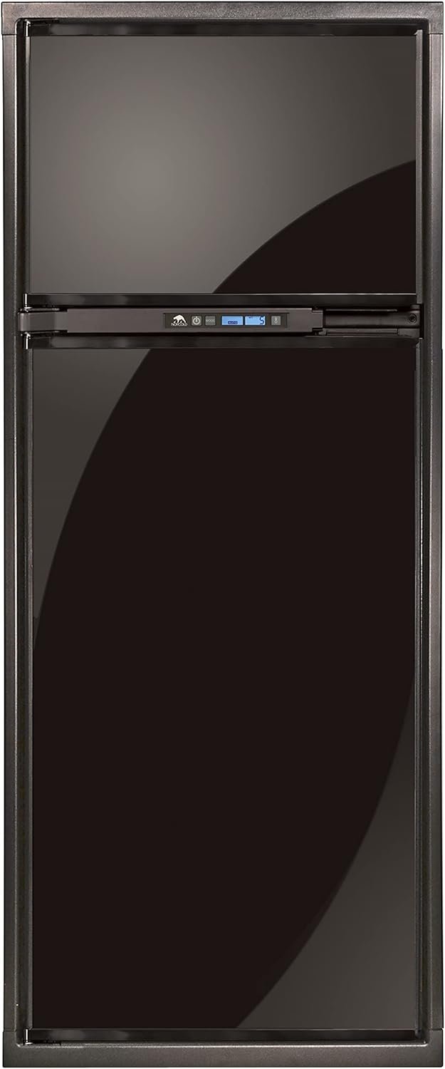 NORCOLD INC N7XFR Polar N7X Series 2-Way AC/LP RV Refrigerator with Fan - 7 cu. ft., Black, RH Door