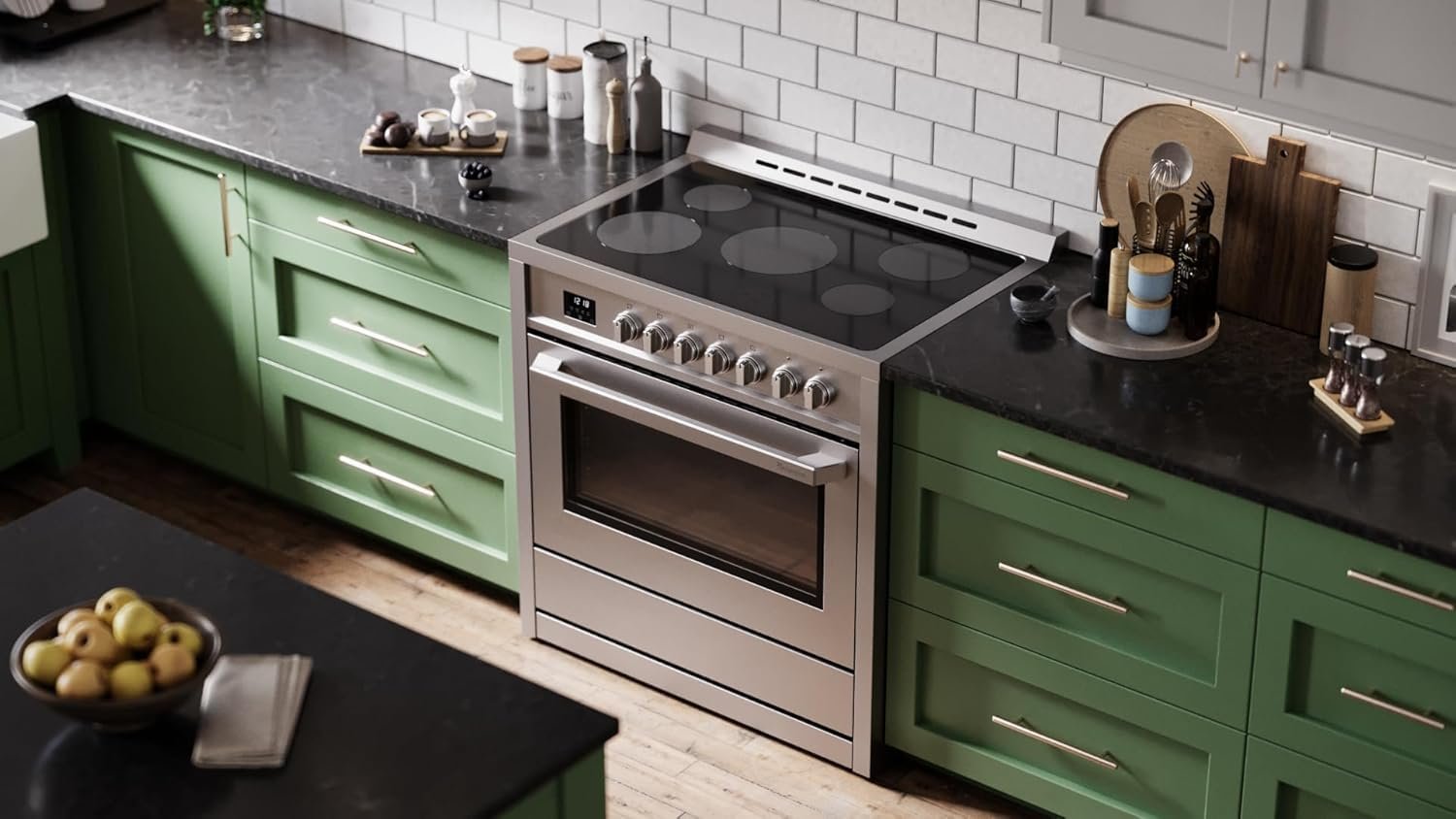 Rangaire RRE361TS 36" Electric Range Oven with Timer - Stainless Steel, Infrared Stove Burners, True Convection, Easy Reach Racks - Image 2