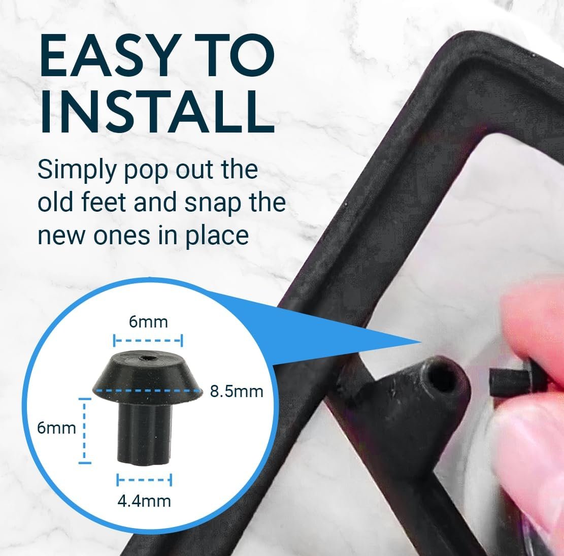 IMPRESA 20-Pack Rubber Feet for Stove Grates - Compatible with Viking Range Models DVGSU101 & VGRT560-6GQ - Black Heat-Resistant Material - Image 5