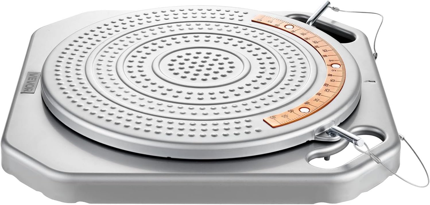 VEVOR Wheel Alignment Turn Plates, 4-Ton Capacity, Brass Dial Measurements, 360° Rotating Turntable Wheel Alignment Tool with Transition Bridge & Thrust Block for Car SUV Light Truck - Image 9