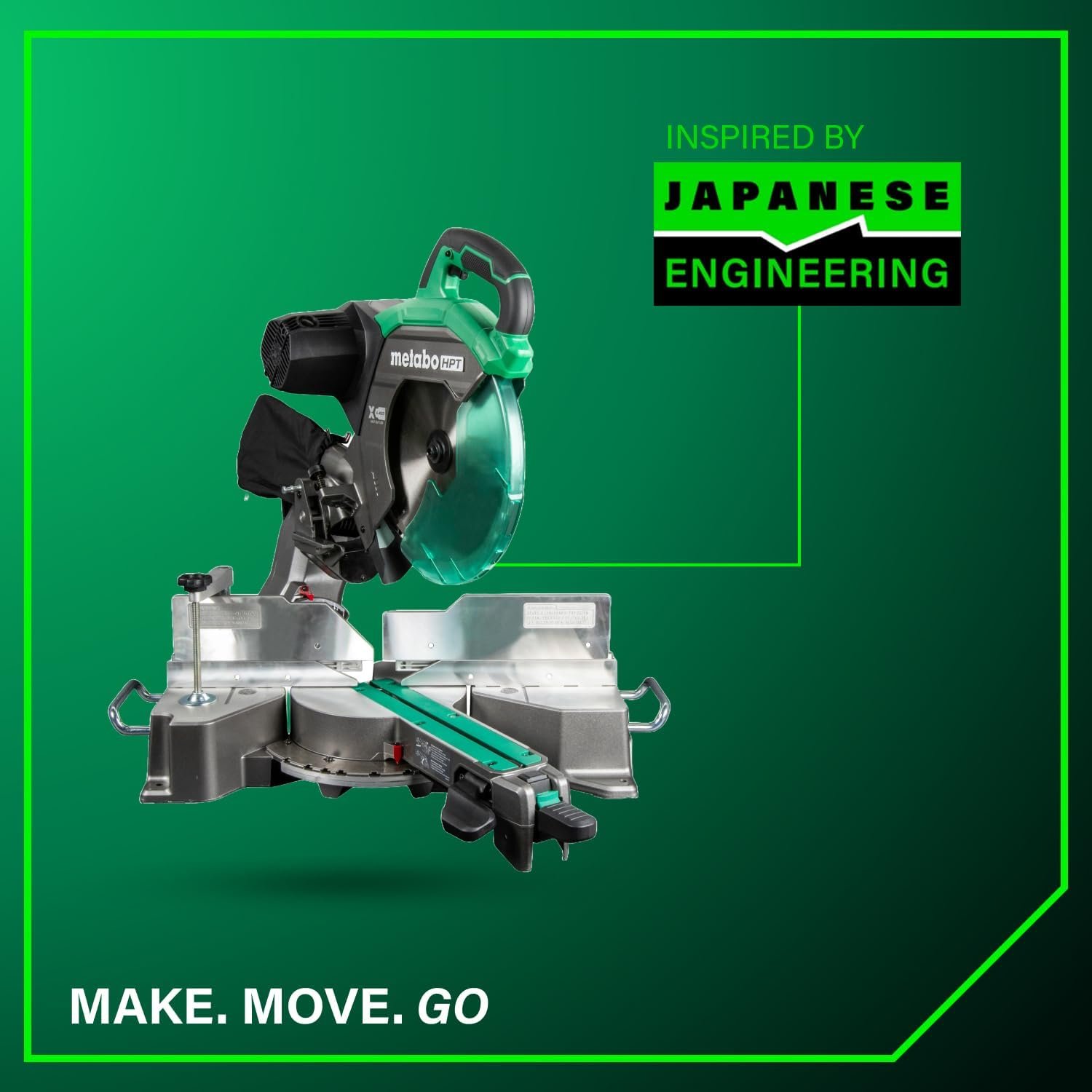 Metabo HPT 12-Inch Dual Bevel Sliding Miter Saw, 4000 RPM No-Load Speed, 45° Left and Right Bevel Range, Precision Miter Angles, 9 Detent Stops, Xact Cut Shadow Line, C12RSH3 - Image 11