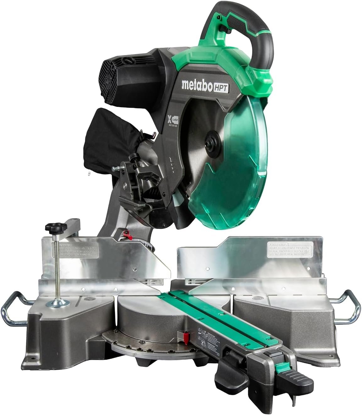 Metabo HPT 12-Inch Dual Bevel Sliding Miter Saw, 4000 RPM No-Load Speed, 45° Left and Right Bevel Range, Precision Miter Angles, 9 Detent Stops, Xact Cut Shadow Line, C12RSH3
