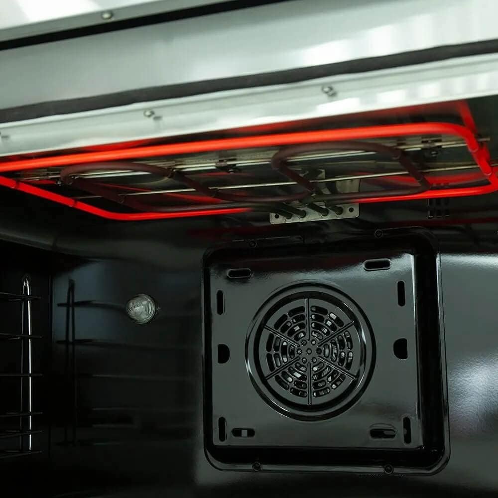 FORNO Galiano Dual Fuel 48" Inch. Freestanding Range 8 Sealed Brass Burners Cooktop - 6.58 Cu. Ft. Double Convection Electric Oven - Stainless Steel Stove Range Heavy Duty Cast Iron Grates - Image 8