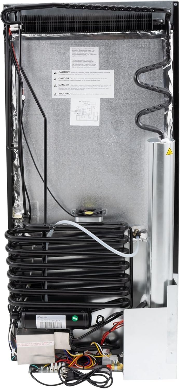 RecPro RV Refrigerator 6.3 Cubic Feet Gas and Electric | Black or Stainless Finish | 110V / 12V / Propane Gas | (Stainless Finish) - Image 7