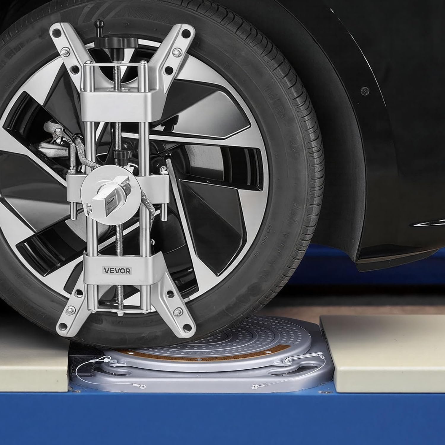 VEVOR Wheel Alignment Turn Plates, 4-Ton Capacity, Brass Dial Measurements, 360° Rotating Turntable Wheel Alignment Tool with Transition Bridge & Thrust Block for Car SUV Light Truck - Image 8