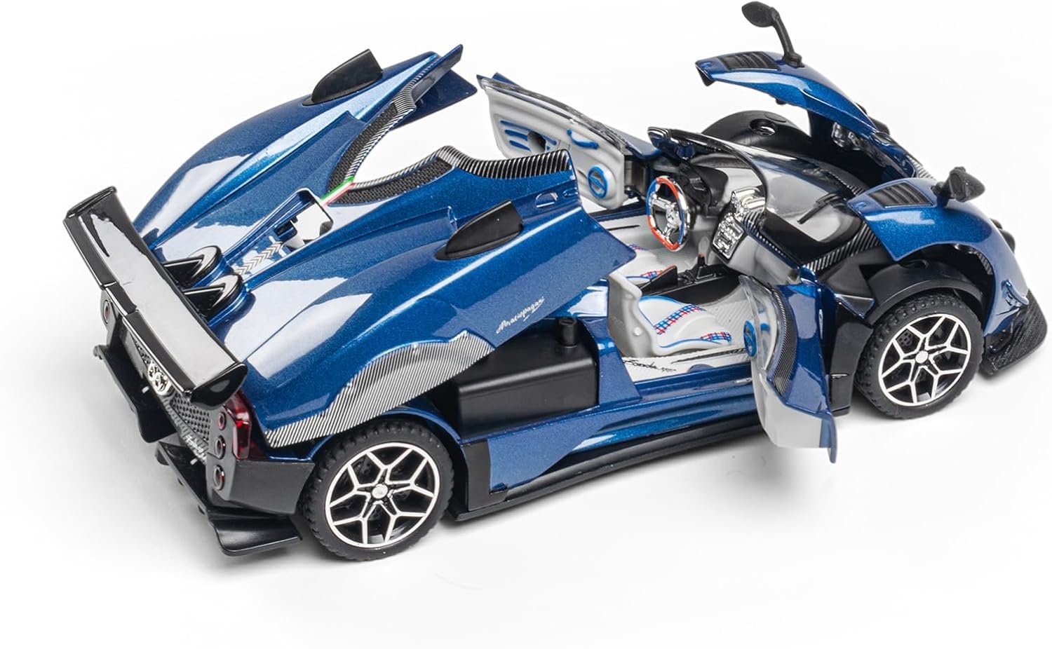 1/32 Scale Pagani Zonda HP Diecast Toy Cars - Pull Back Car Models with Light & Sound, Birthday Gifts for Boys, Perfect Vehicle Presents for Kids & Boyfriends on Christmas (Blue) - Image 6