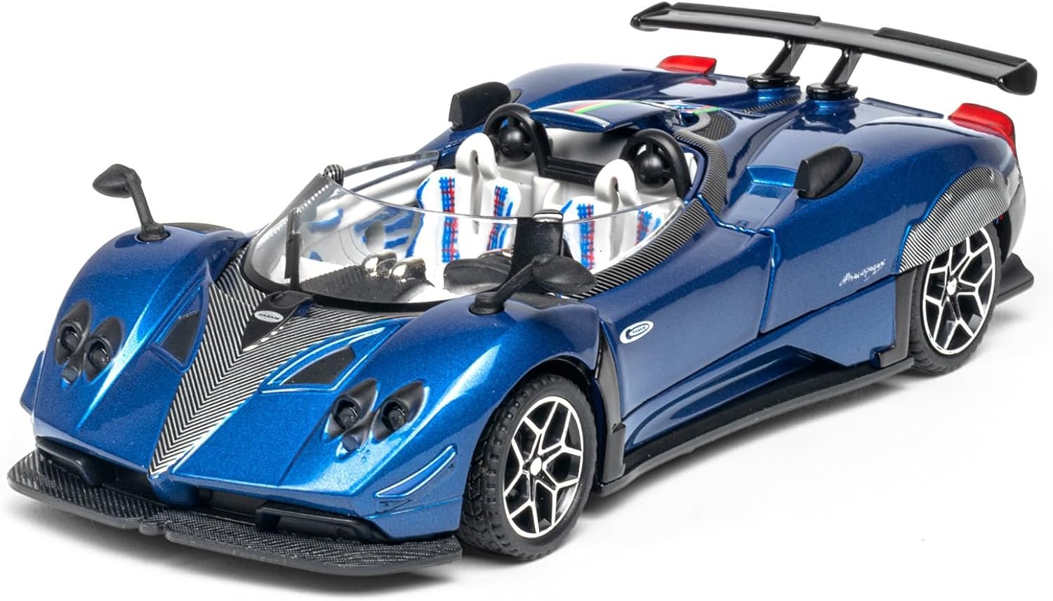 1/32 Scale Pagani Zonda HP Diecast Toy Cars - Pull Back Car Models with Light & Sound, Birthday Gifts for Boys, Perfect Vehicle Presents for Kids & Boyfriends on Christmas (Blue) - Image 7