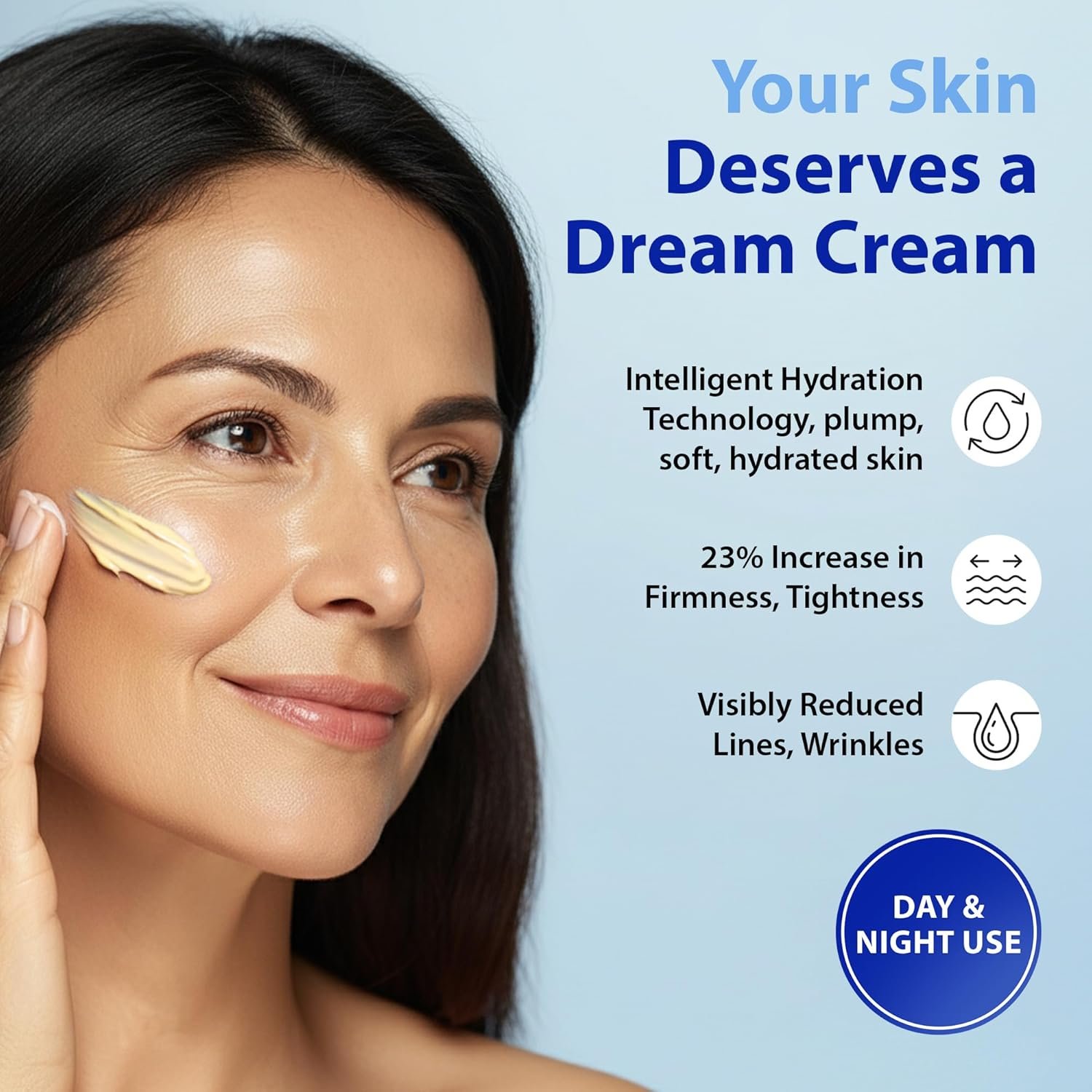 Dr. Denese HydroShield Dream Cream 1.7 oz – Advanced Moisturizer with Ceramides, Retinol and Peptides for Smooth Radiant Skin, Improved Elasticity and Deep Hydration – Doctor Developed, Cruelty Free - Image 2