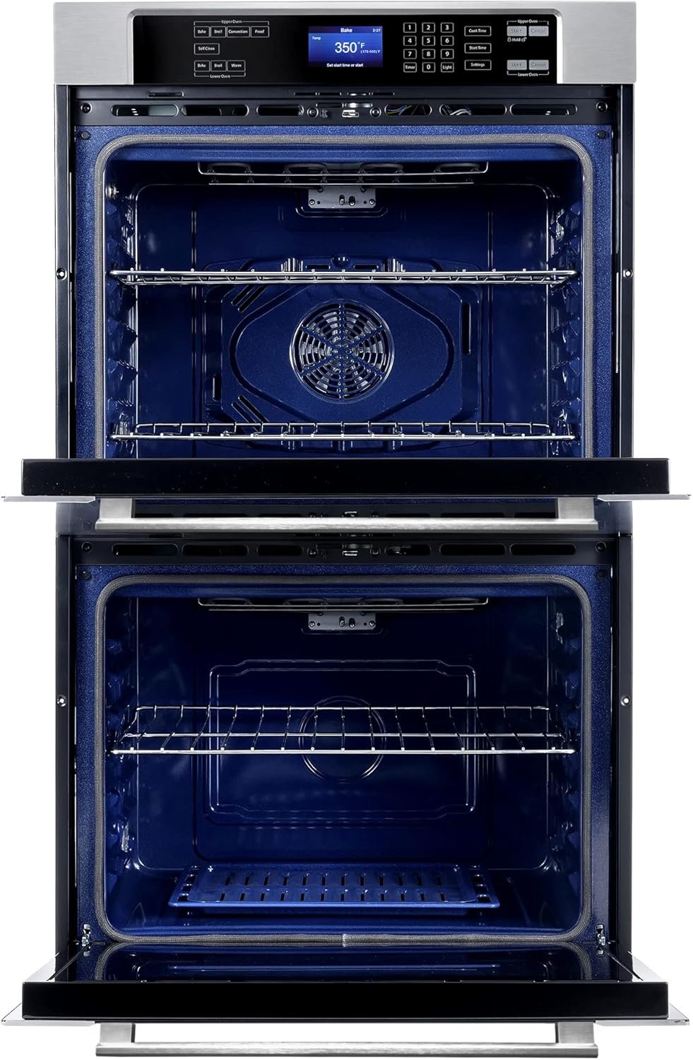 COSMO COS-30EDWC 30 in. Haven Collection Double Electric Wall Oven, True Convection, Blue Porcelain, Self Cleaning in Stainless Steel - Image 7