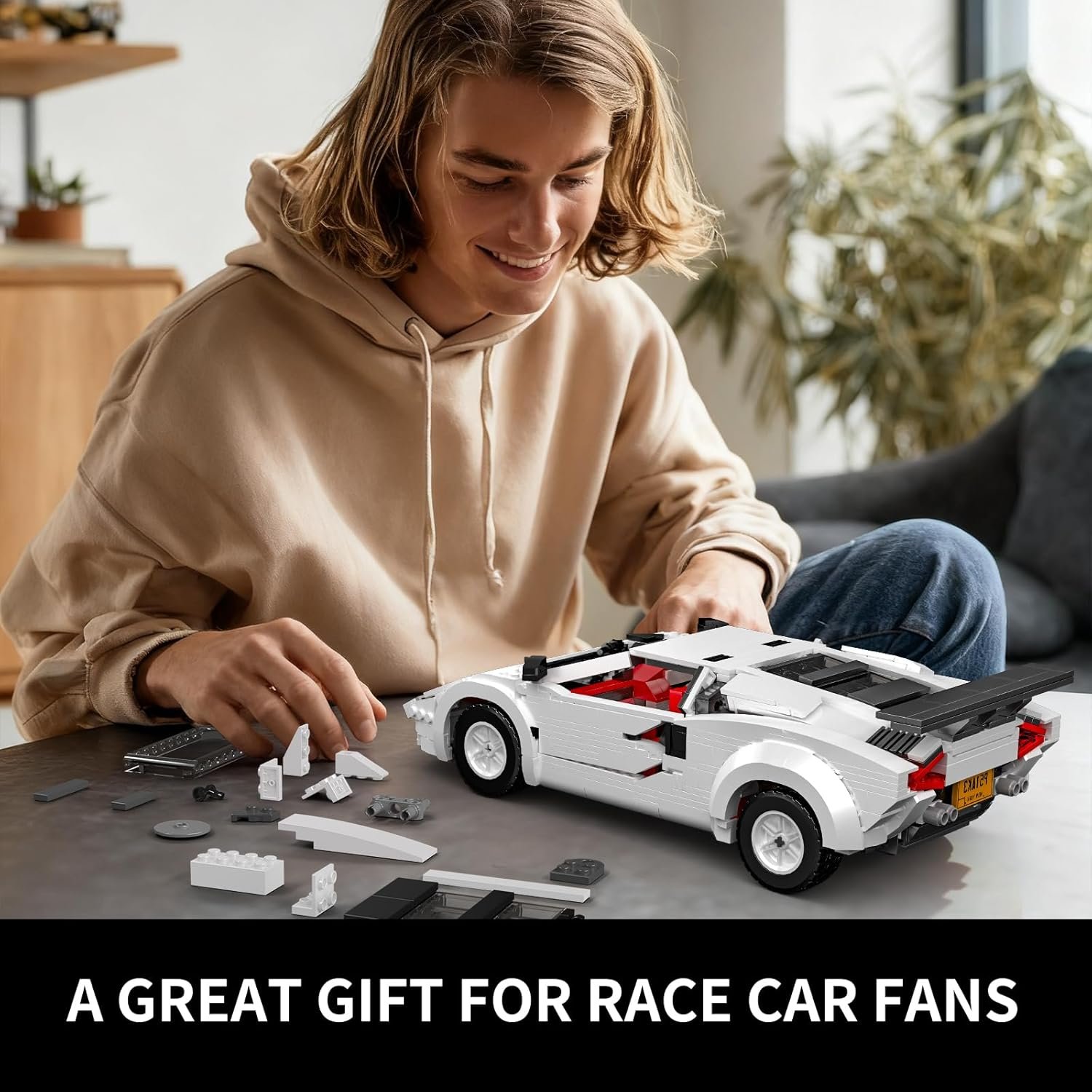 Mould King Classic Super Sports Car Building Blocks Kit, MOC Racing Car Model Replica Building Set for Adults, Collectible Set to Build for Kids Boys Girl, 1349 Pieces - Image 7