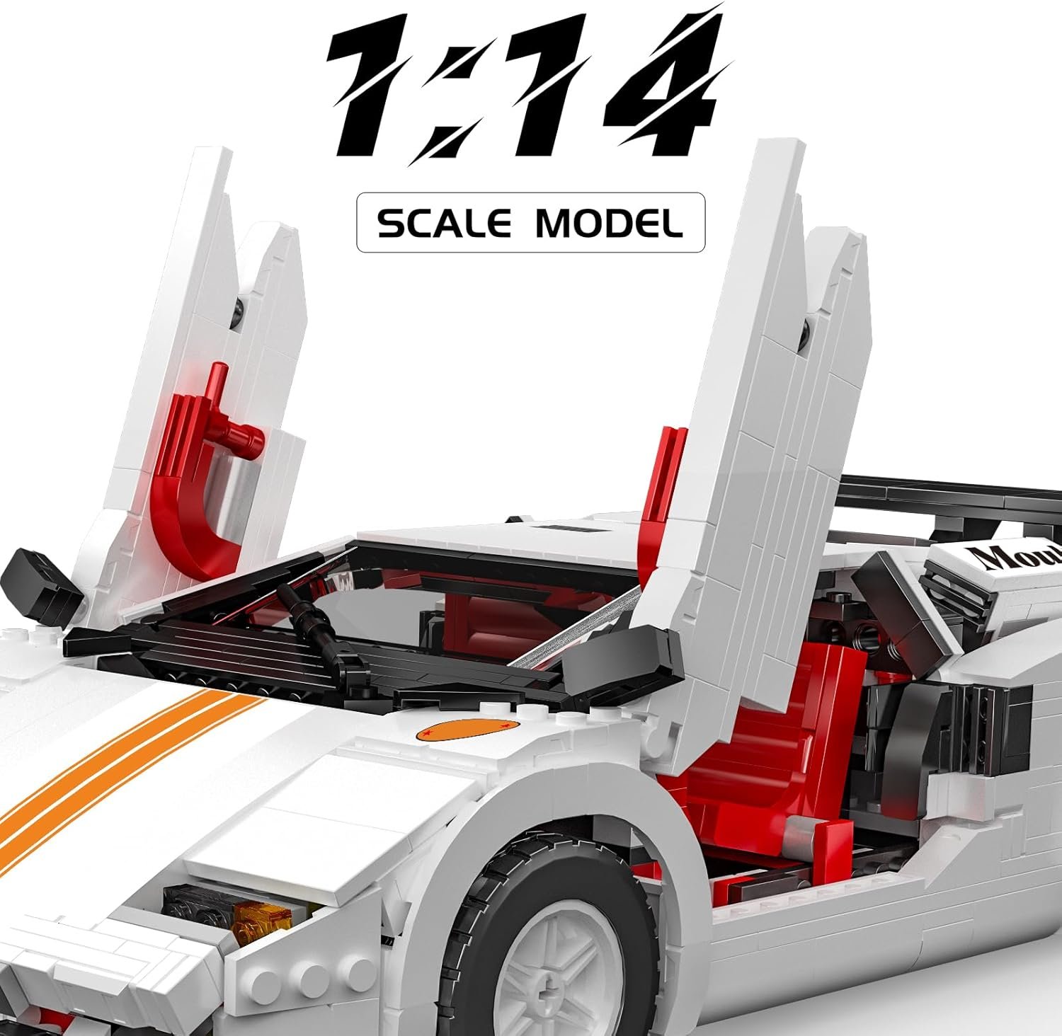 Mould King Classic Super Sports Car Building Blocks Kit, MOC Racing Car Model Replica Building Set for Adults, Collectible Set to Build for Kids Boys Girl, 1349 Pieces - Image 4