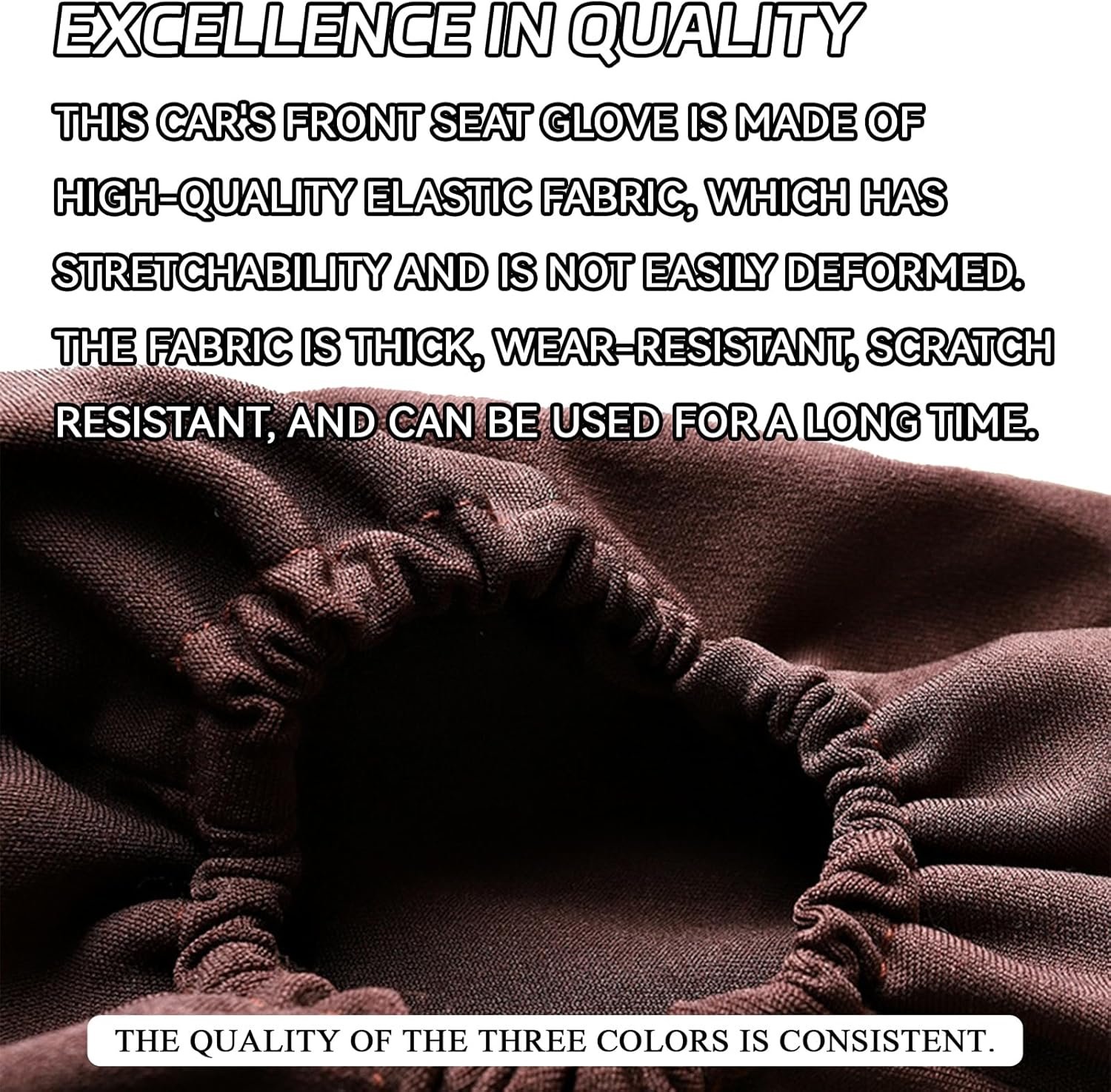 2 PCS Car Front Seat Armrest Covers, Soft Elastic Fabric Stretch Auto Seat Armrest Protectors, Universal Front Seat Arm Rest Cover Replacement, Vehicle Interior Decor Accessories (Black) - Image 4