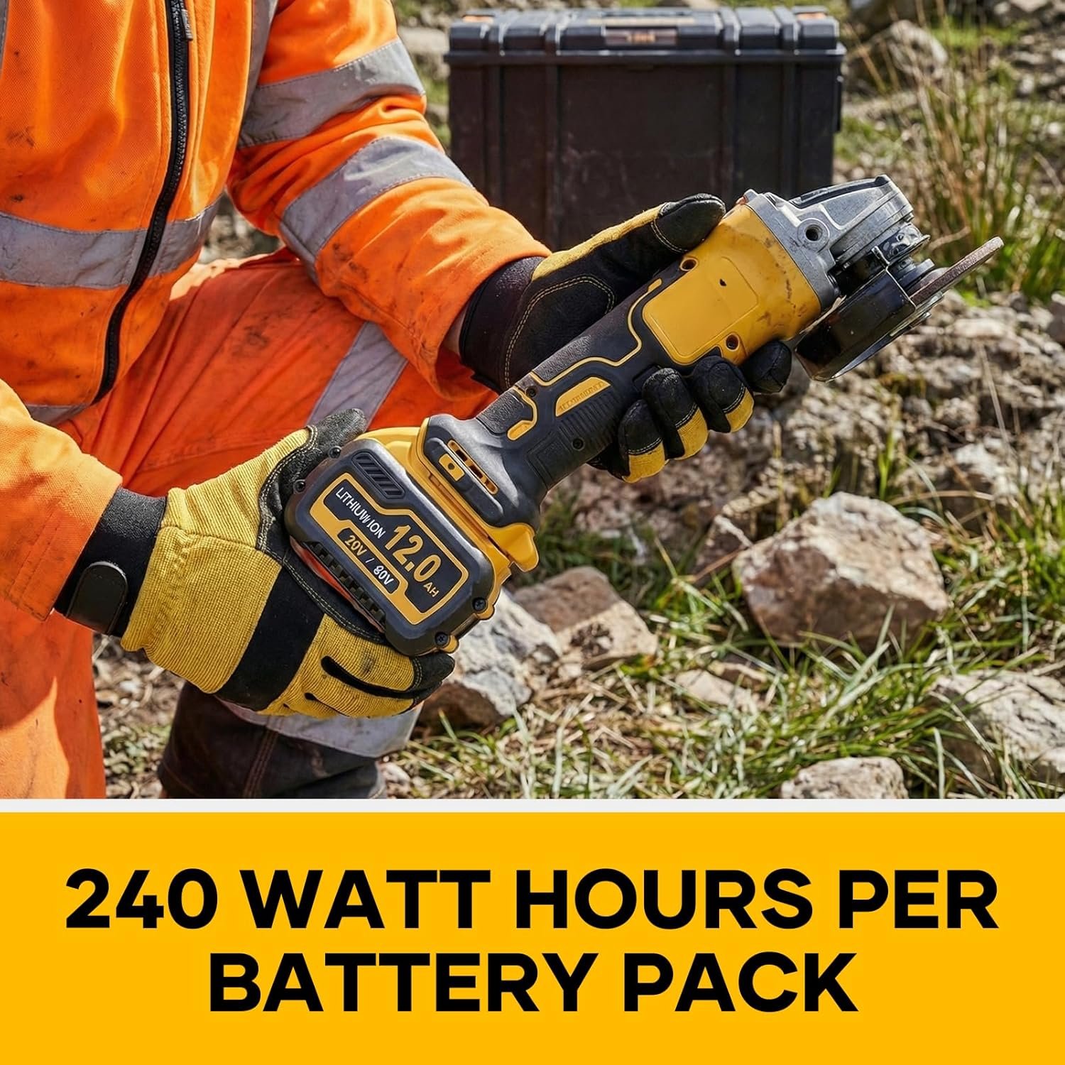 2 Packs 12Ah 60V Lithium Ion Battery Replacement Compatible with Dewalt 60V Battery DCB612, DCB609, DCB606, High Capacity 60 Volt Battery Compatible with Dewalt 20V/60V Tools, LED Indicator - Image 3