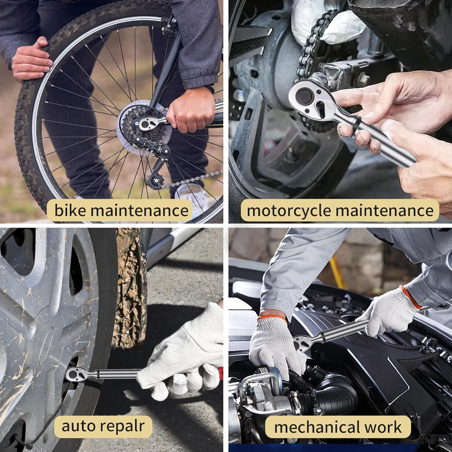 3/8 Inch Drive Professional Digital Torque Wrench 6.8-135N.M (5.02-99.57FT. LB), Electric Torque Wrench with Buzzer& LED Indicator& Preset Value& Data Storage, for Bike/Motorcycle/Auto Repair - Image 8